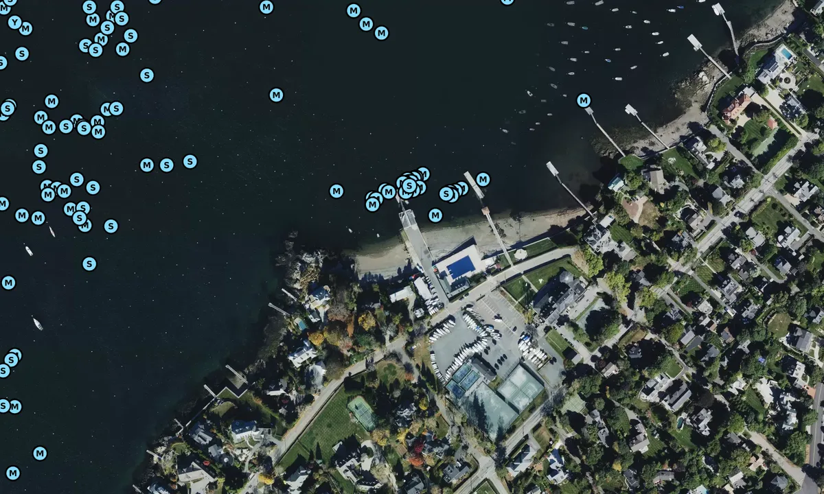 Satelite image of Pleon Yacht Club - Marblehead