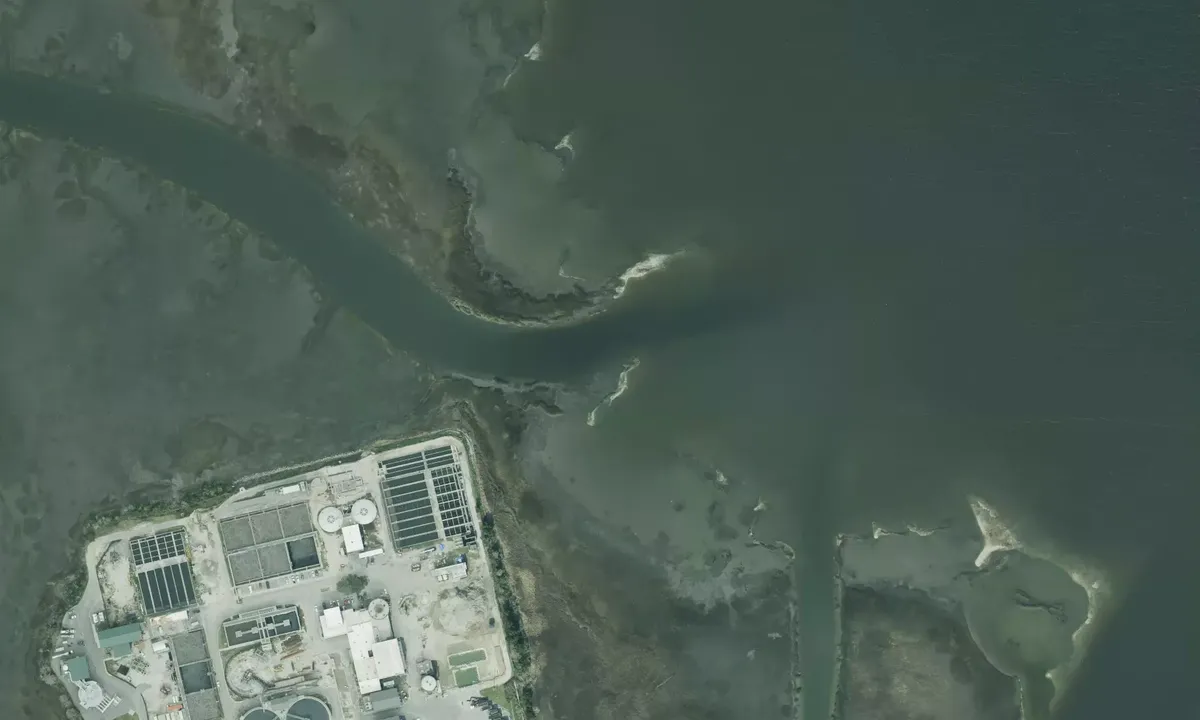 Satelite image of Plum Island Opening