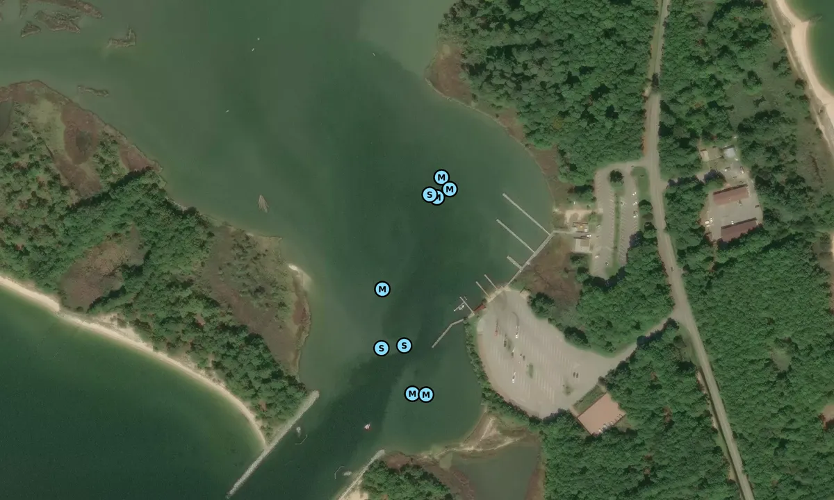 Satelite image of Point Lookout State Park