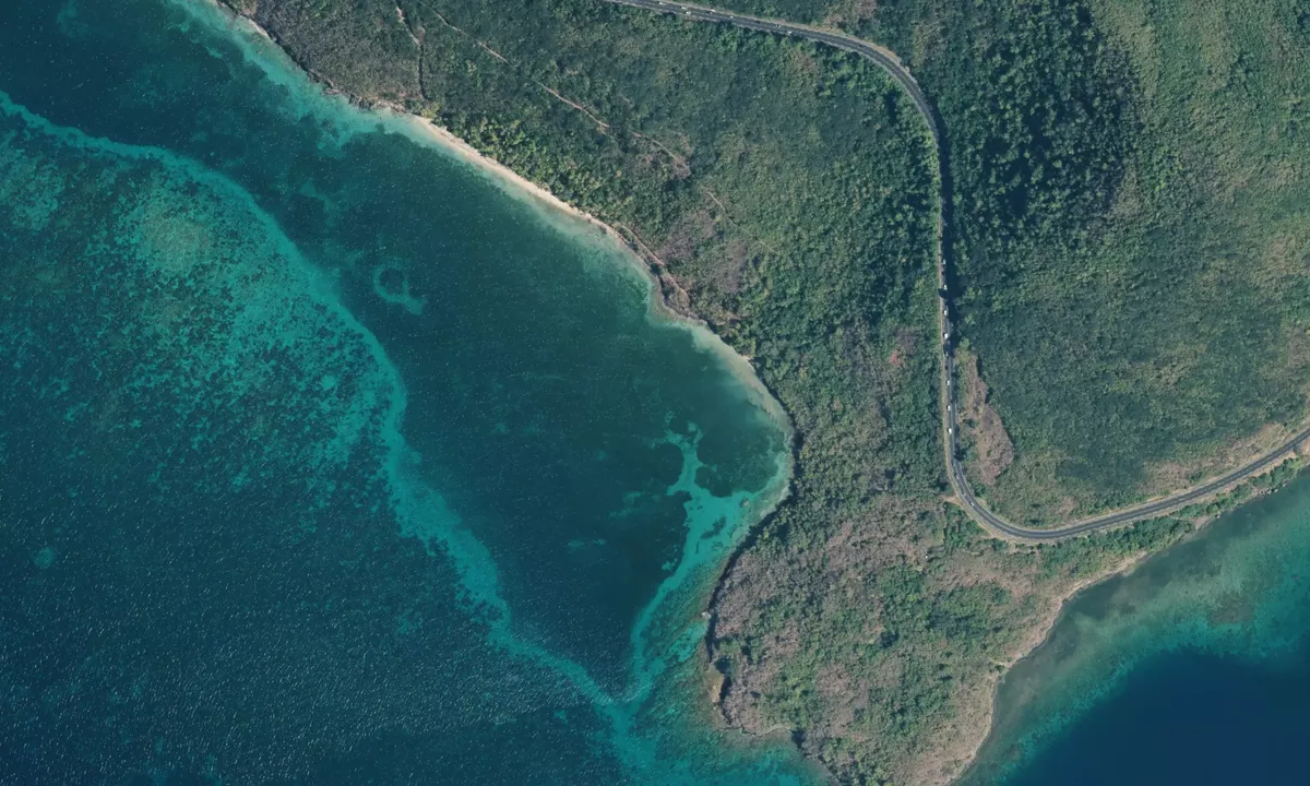 Flyfoto av Pointe Borgnèse – Le Marin