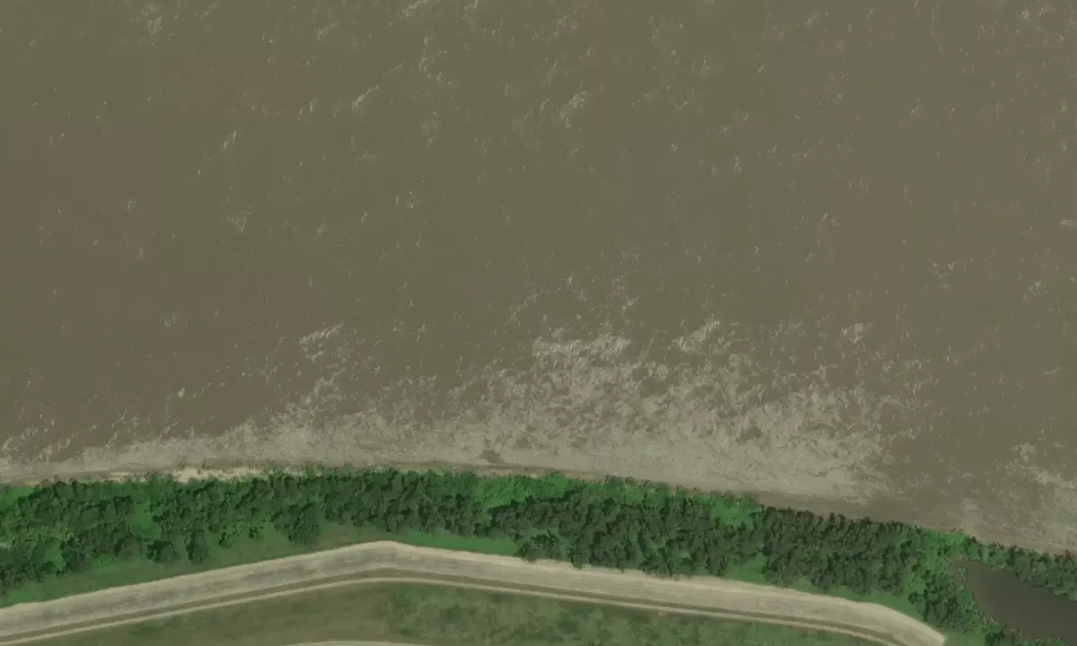 Satelite image of Pointe Couree