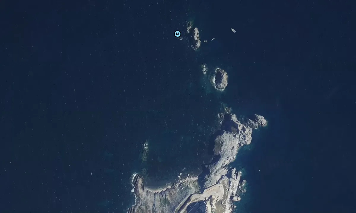 Satelite image of Pointe des Medes