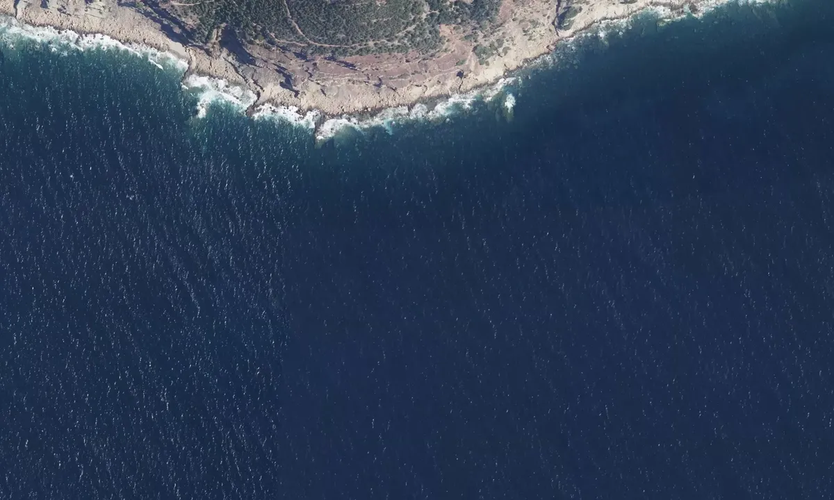 Satelite image of Pointe du Bau Rouge