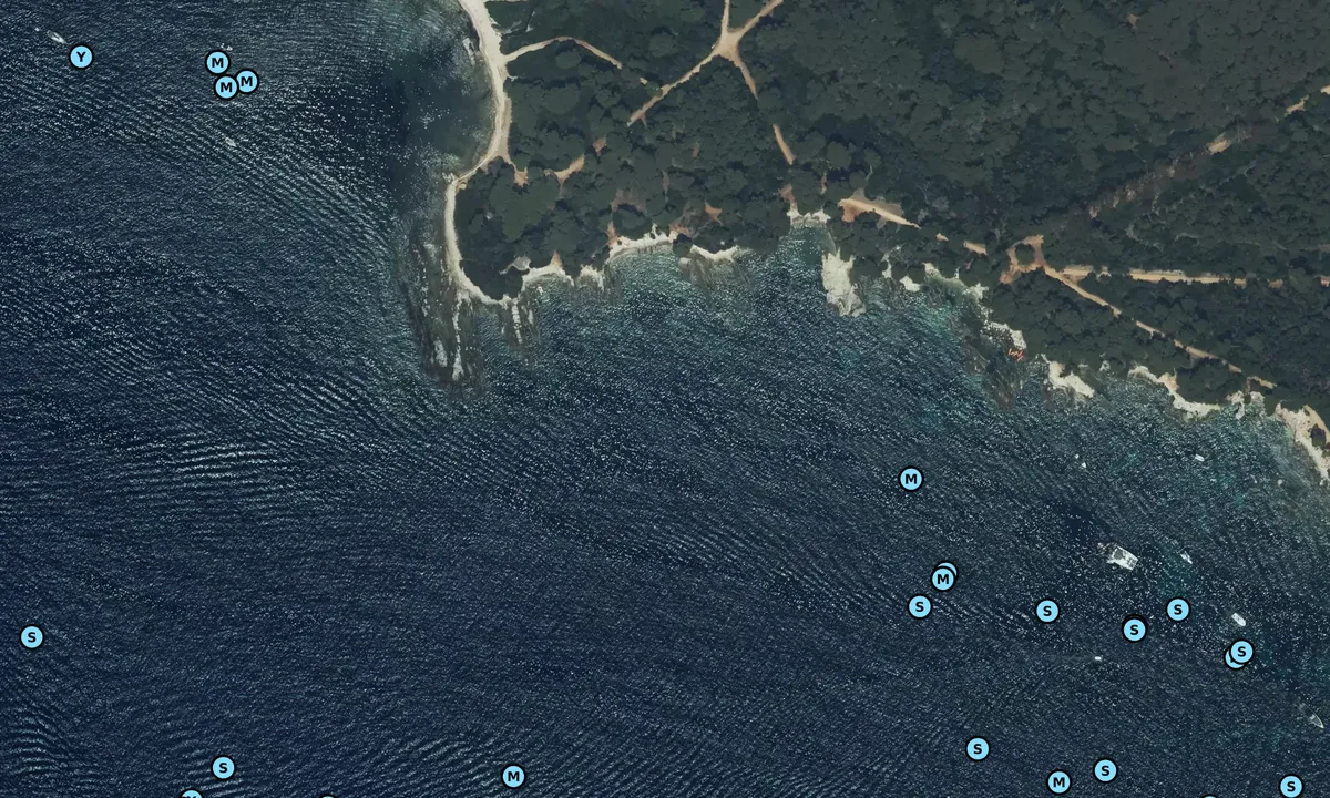 Satelite image of Pointe du Dragon Est