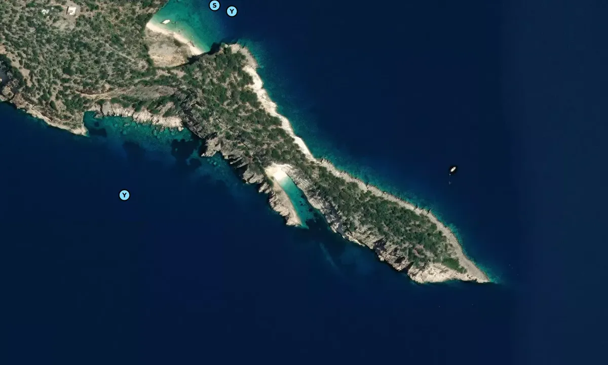 Satelite image of Pointe Hulla Beach
