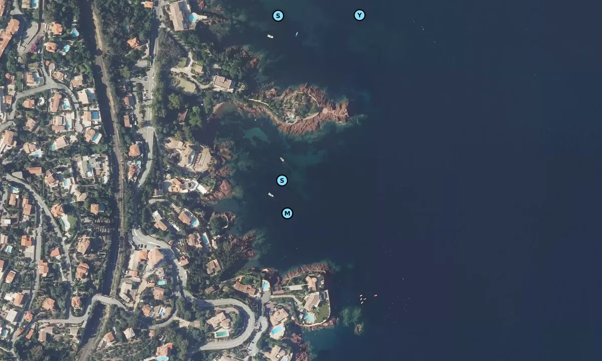 Satelite image of Pointe Notre Dame