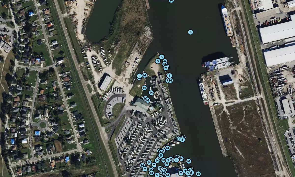 Satelite image of Pontchartrain Landing Marina