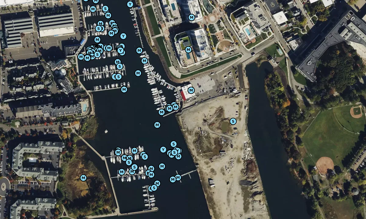 Satelite image of Ponus Yacht Club