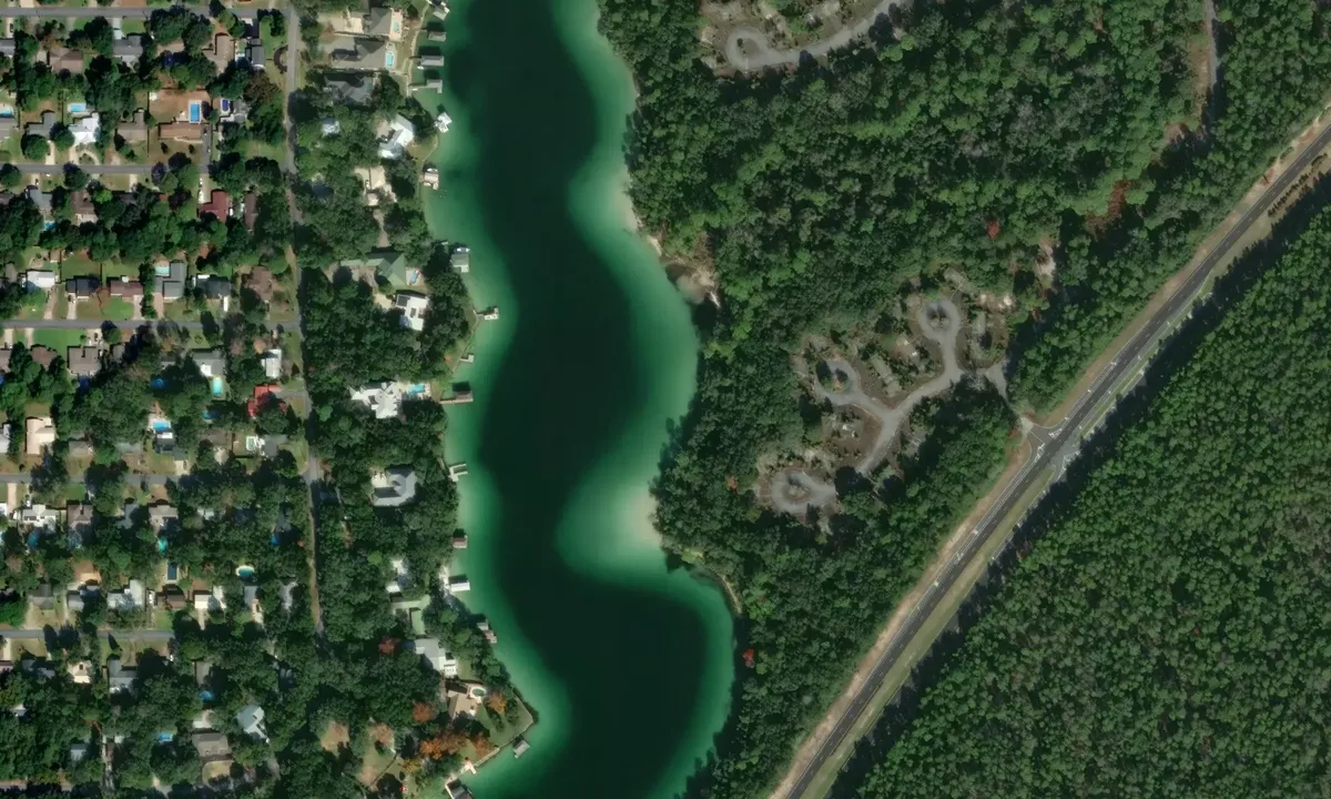 Satelite image of Poquito Bayou