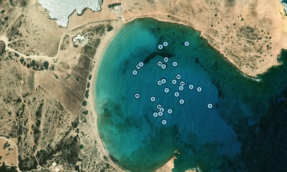 Satelite image of Pori Beach Bay - Koufonisi