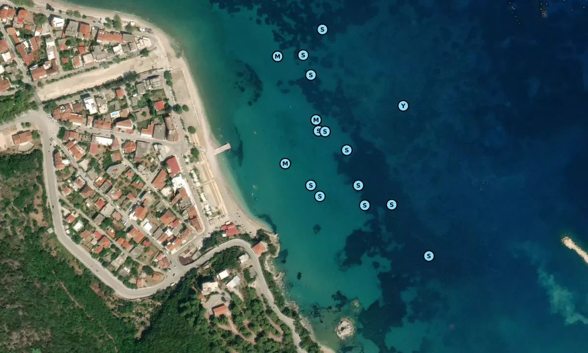 Satelite image of Poros Anchorage