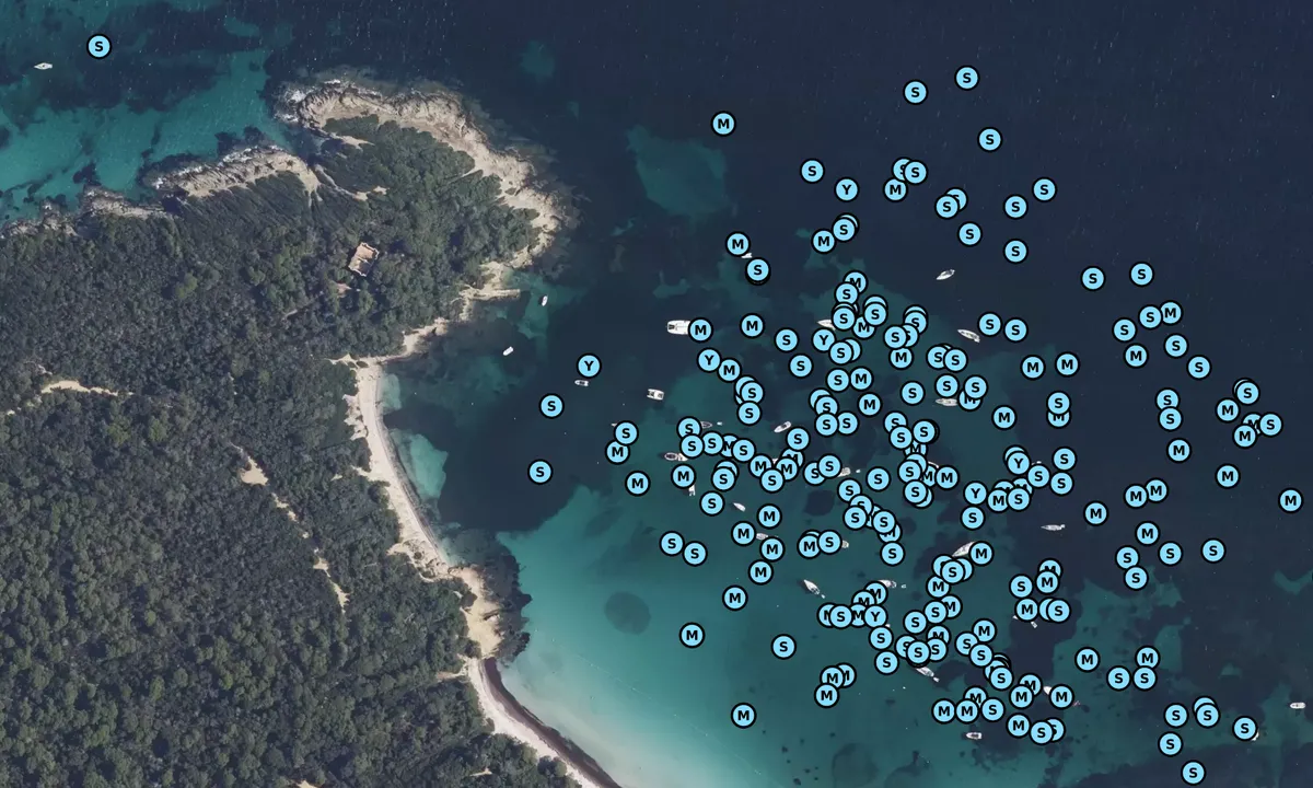 Satelite image of Porquerolles - Anchorage