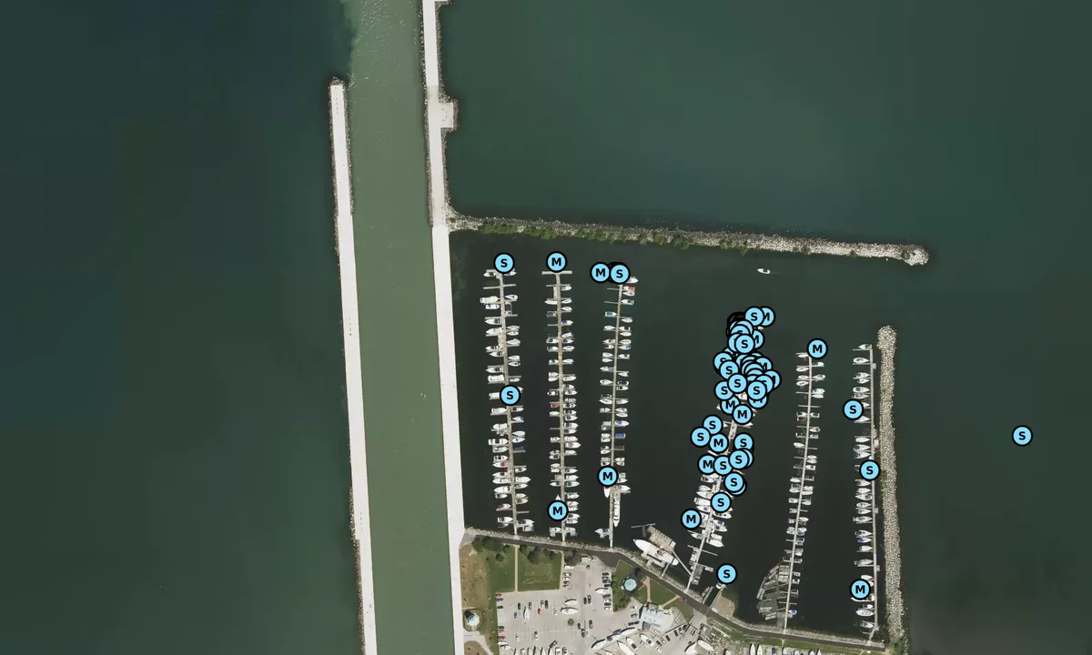 Satelite image of Port Dalhousie Pier Marina