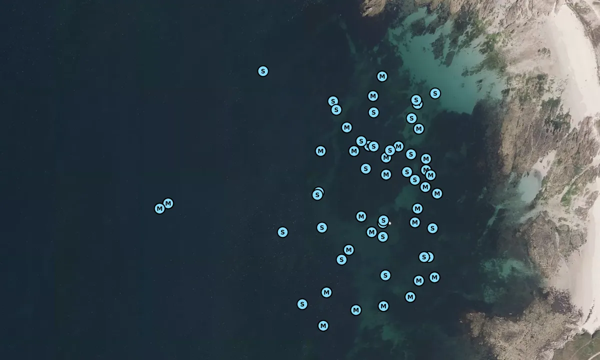 Satelite image of Port Guen at Hoedic