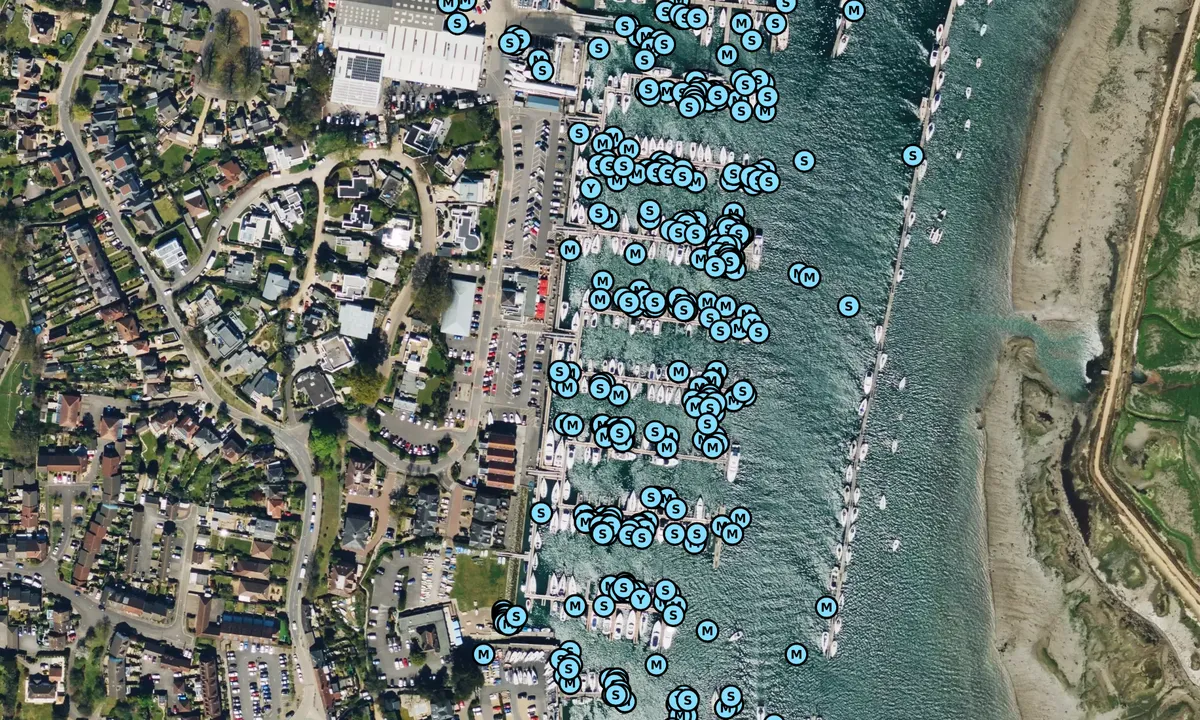 Satelite image of Port Hamble Marina - Hamble-le-Rice