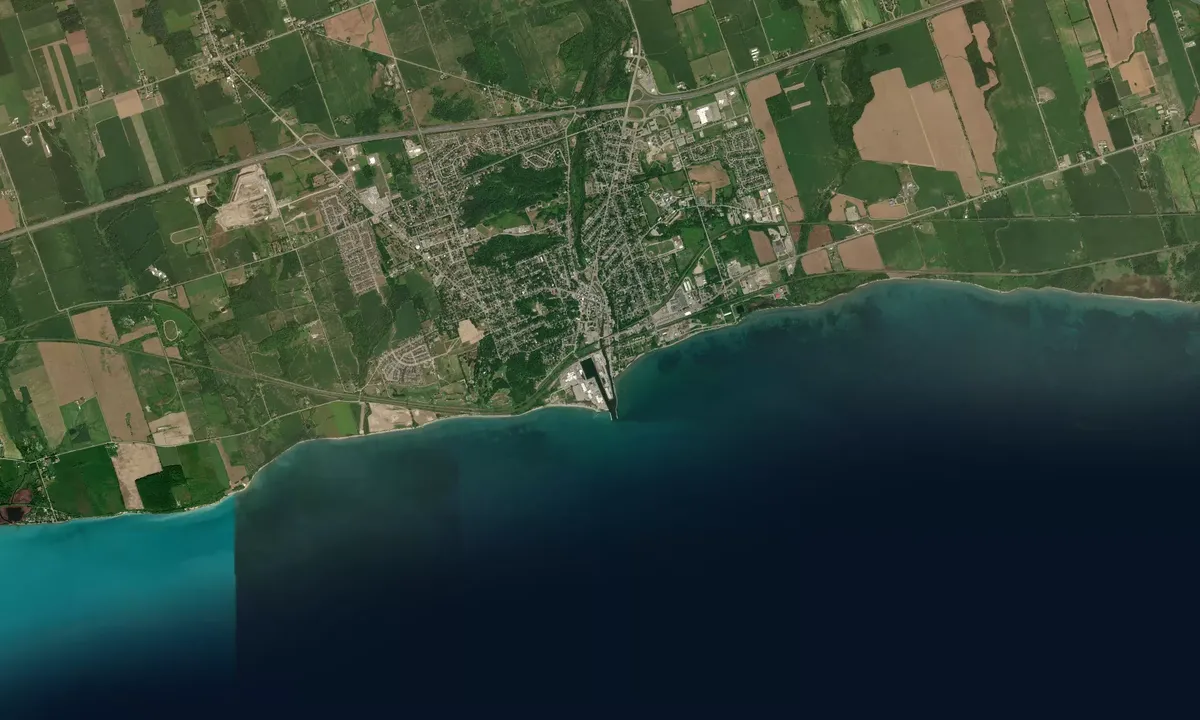 Flyfoto av Port Hope Marina