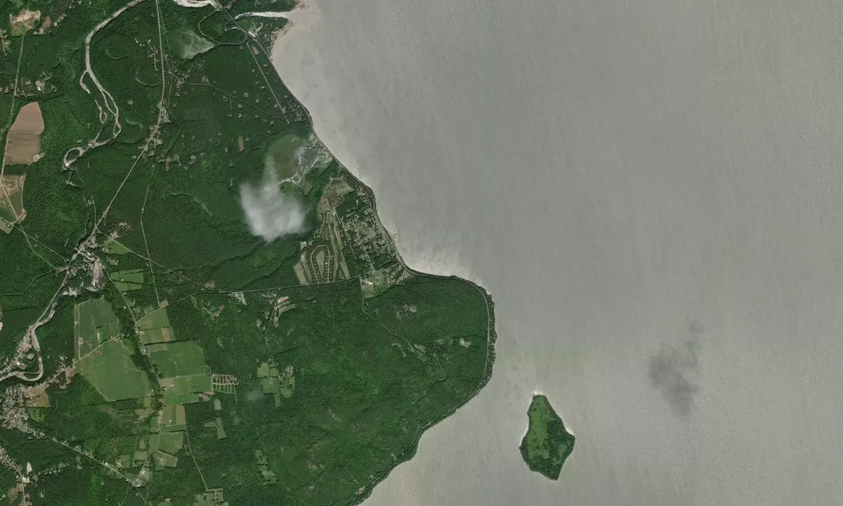 Flyfoto av Port Kent