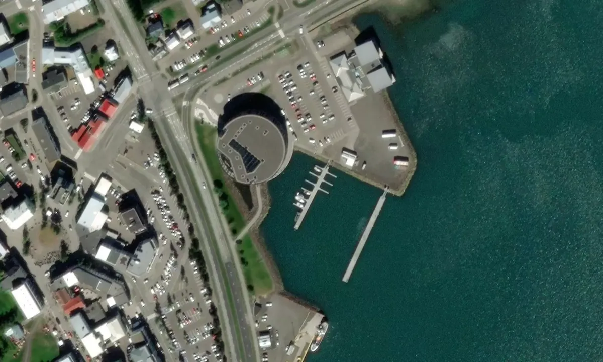 Flyfoto av Port of Akureyri