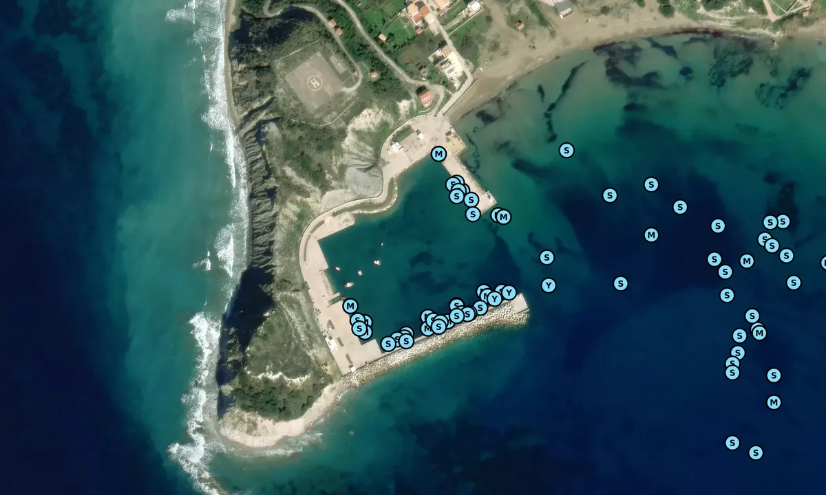 Satelite image of Port of Ereikoussa
