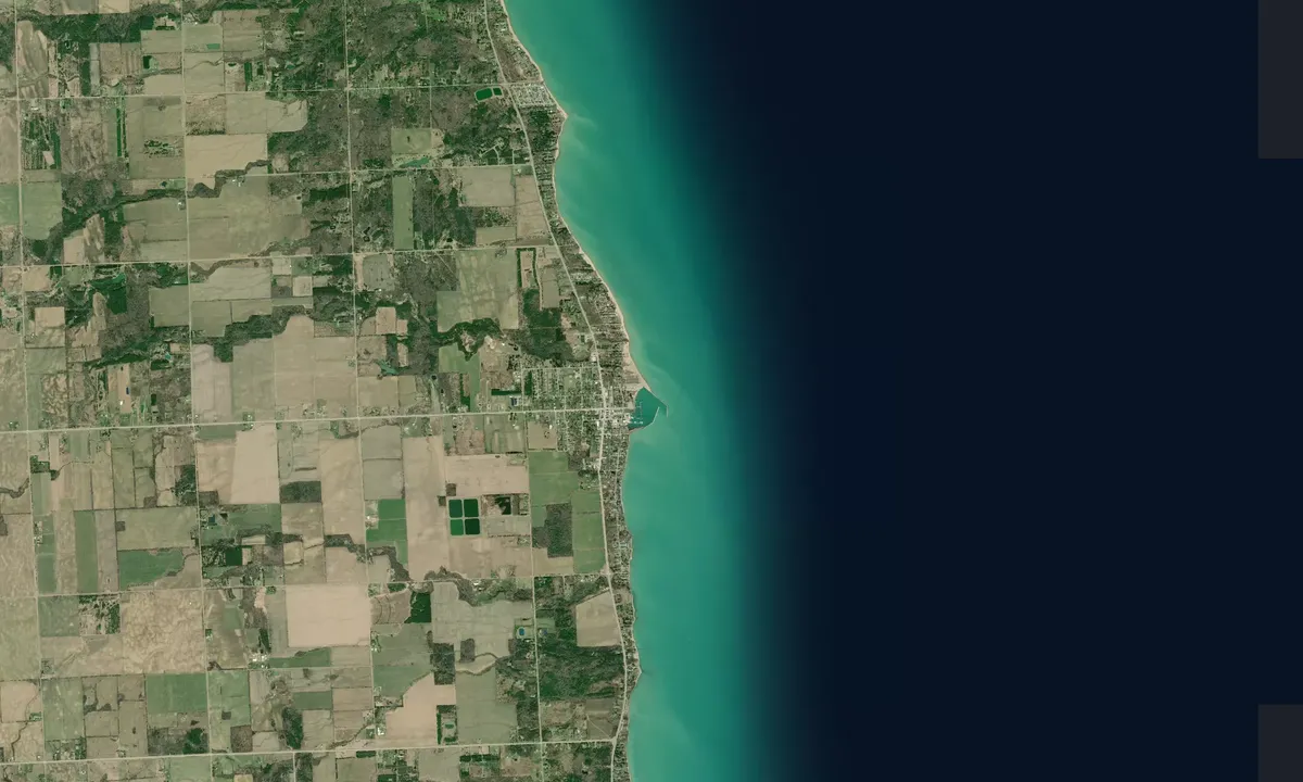 Flyfoto av Port Sanilac Harbor