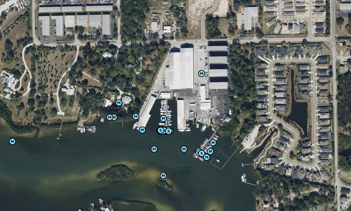 Satelite image of Port Tarpon Marina - Tarpon Springs