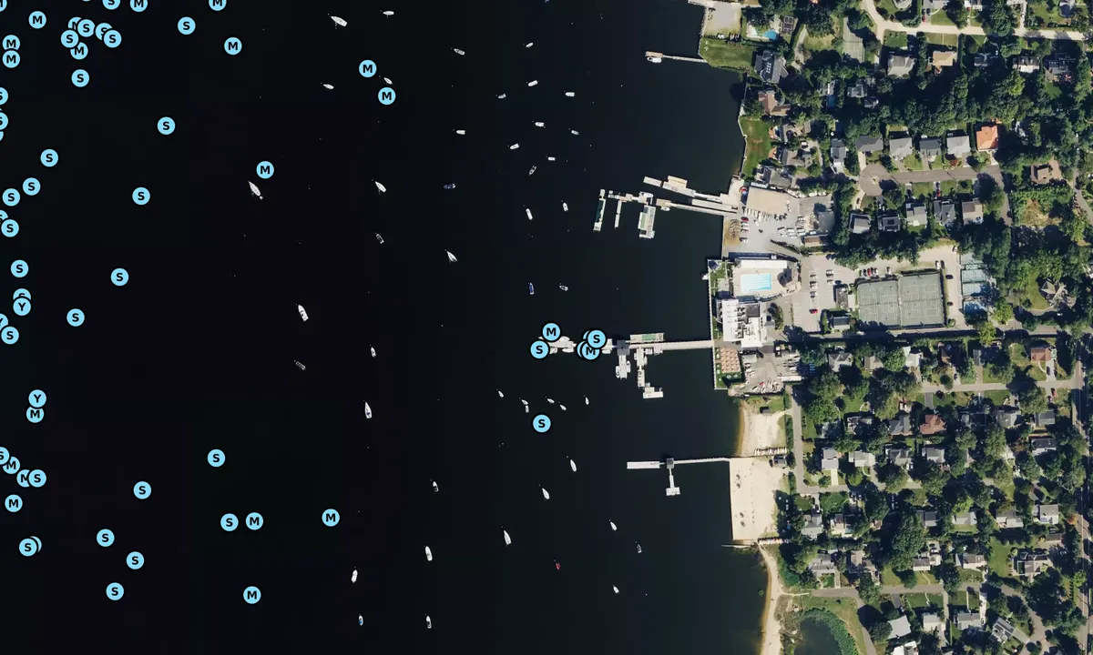 Satelite image of Port Washington Yacht Club