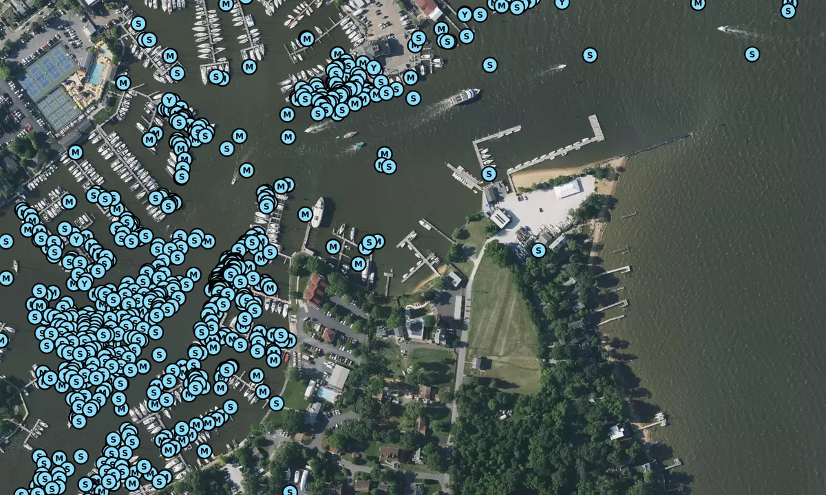 Satelite image of Port Williams Marina