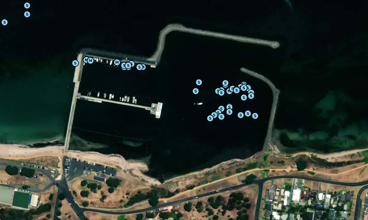 Satelite image of Portarlington Boat Harbour