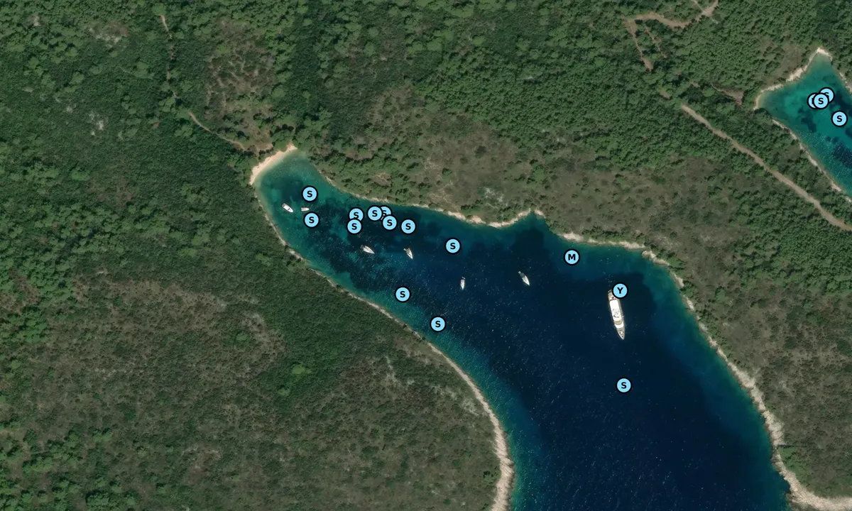 Satelite image of Porteruša Bay
