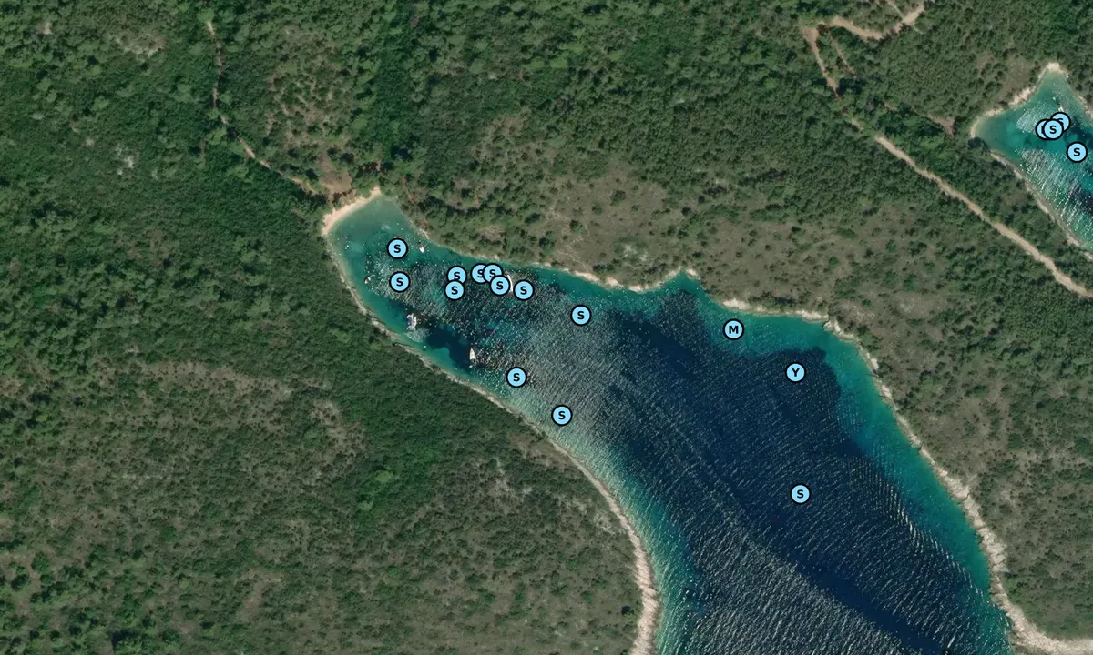 Satelite image of Porteruša Bay