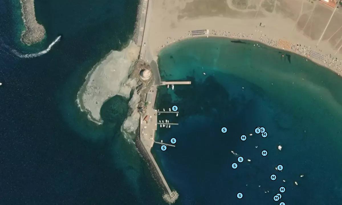 Satelite image of Porticciolo di Bosa Marina 1