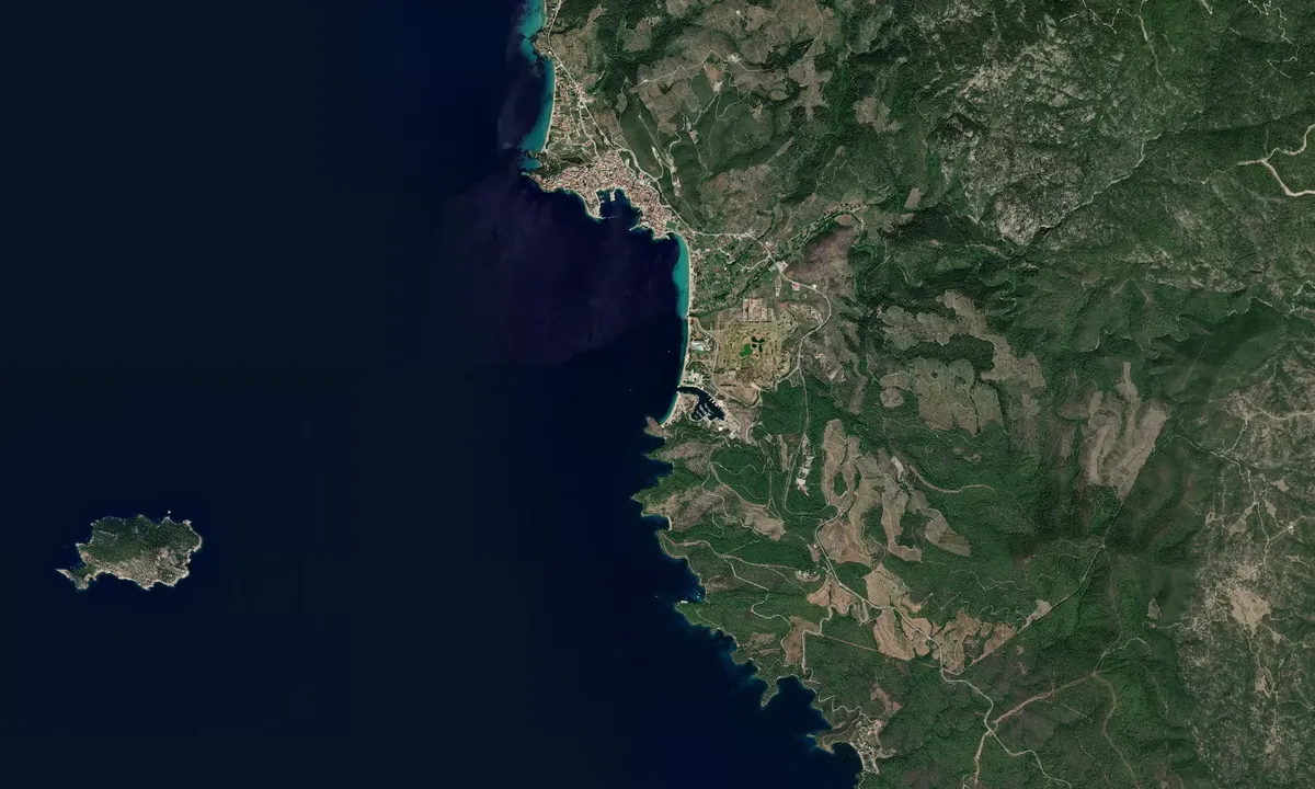 Flyfoto av Porto Carras