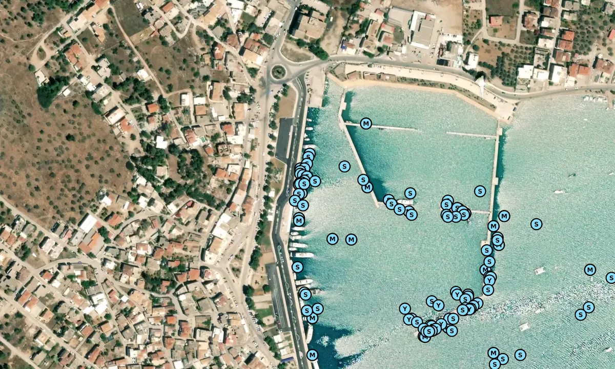 Satelite image of Porto Cheli Municipal Quay