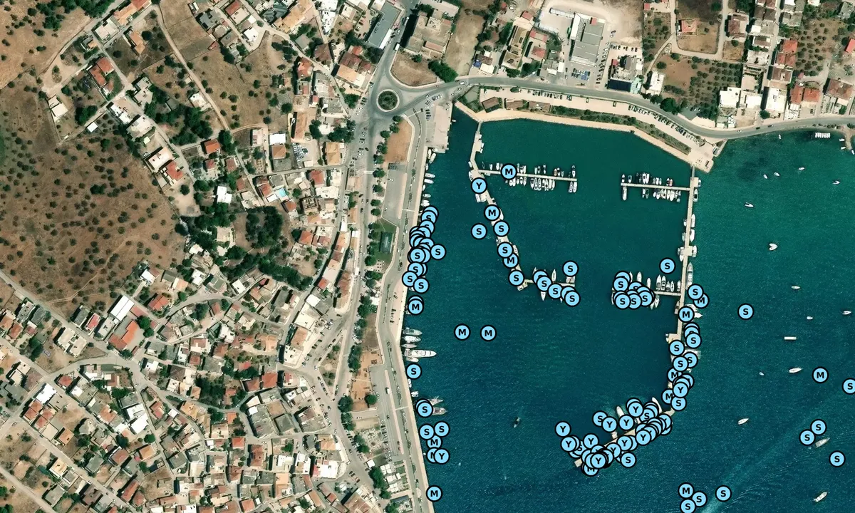 Satelite image of Porto Cheli Municipal Quay
