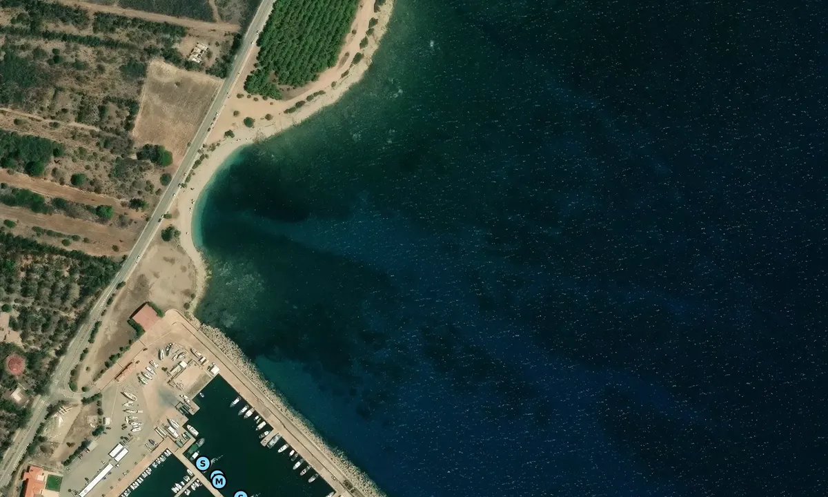 Satelite image of Porto Corallo Nord