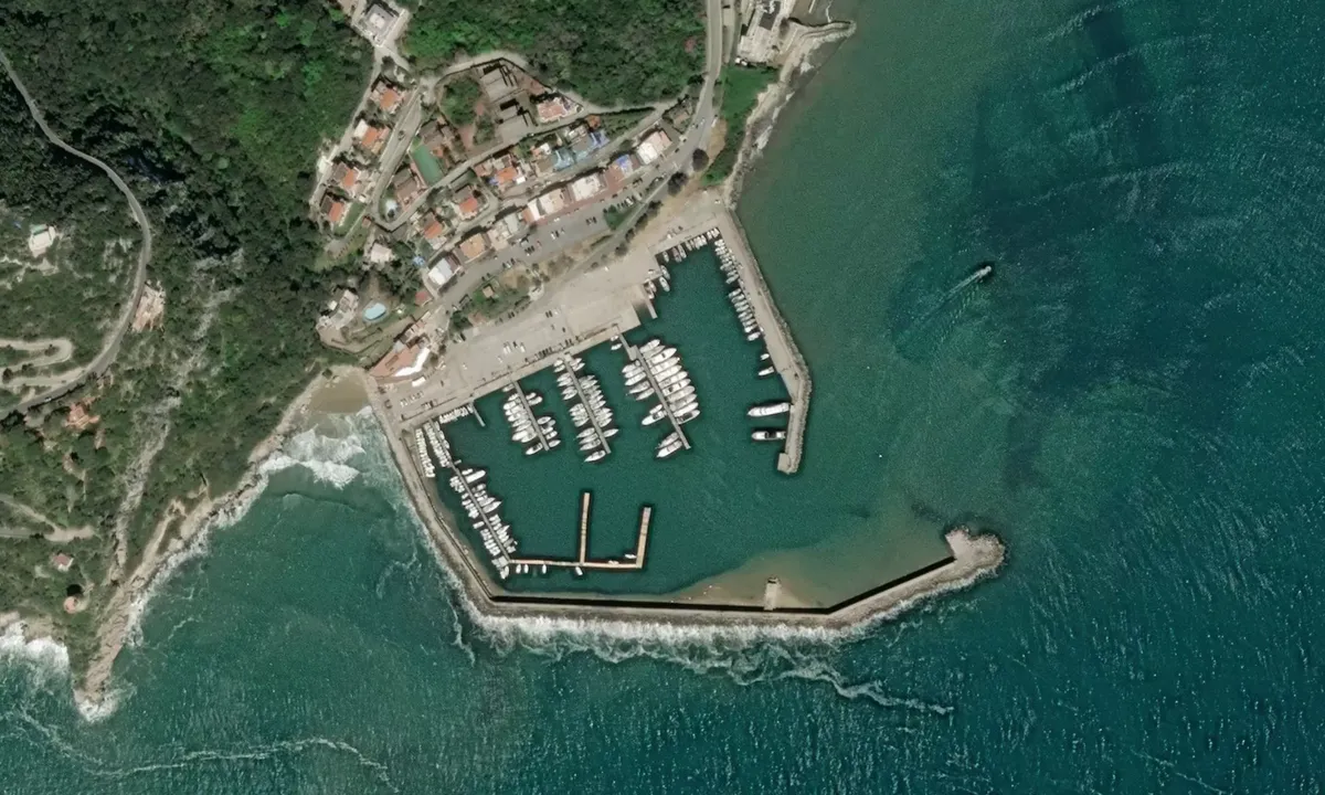 Flyfoto av Porto del Circeo