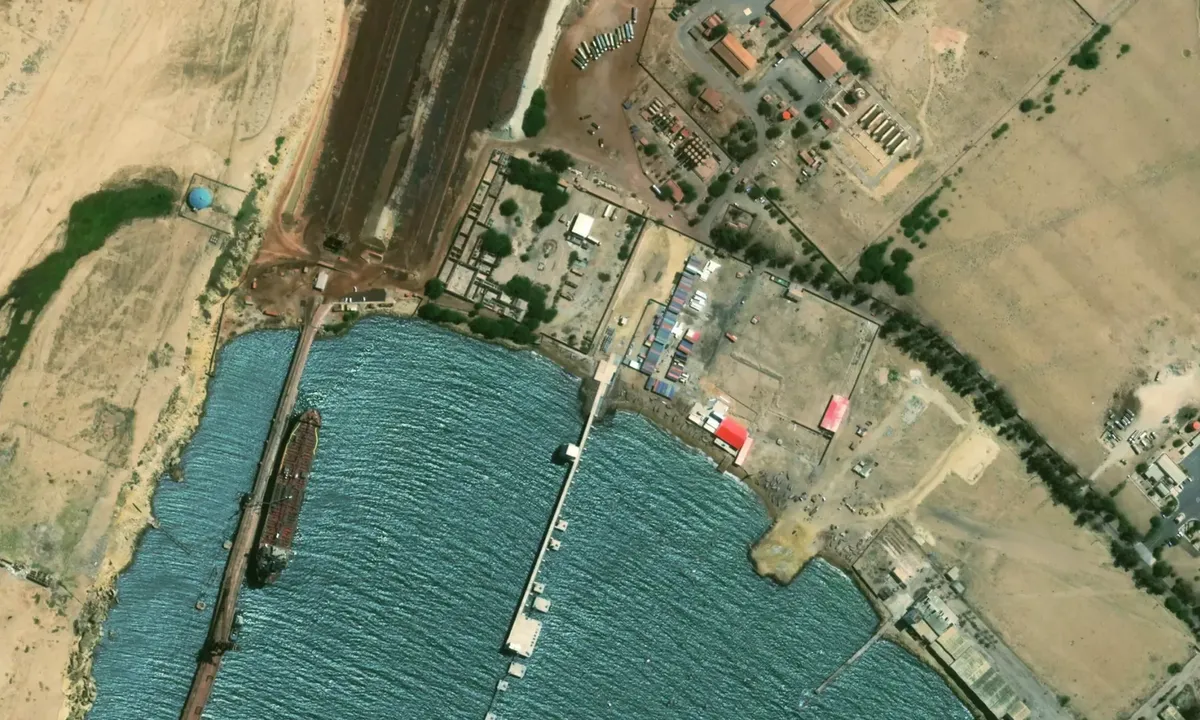 Flyfoto av Porto Mineiro do Namibe, Sacomar, Angola