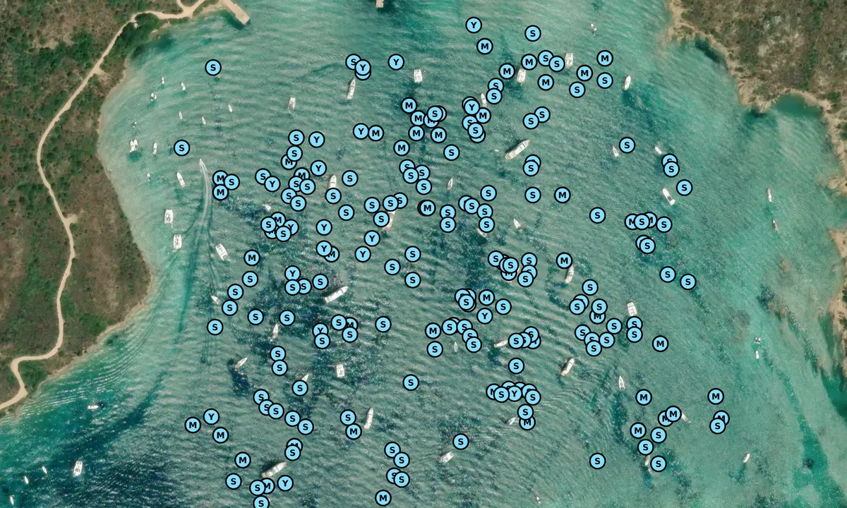 Satelite image of Porto Palma Caprera
