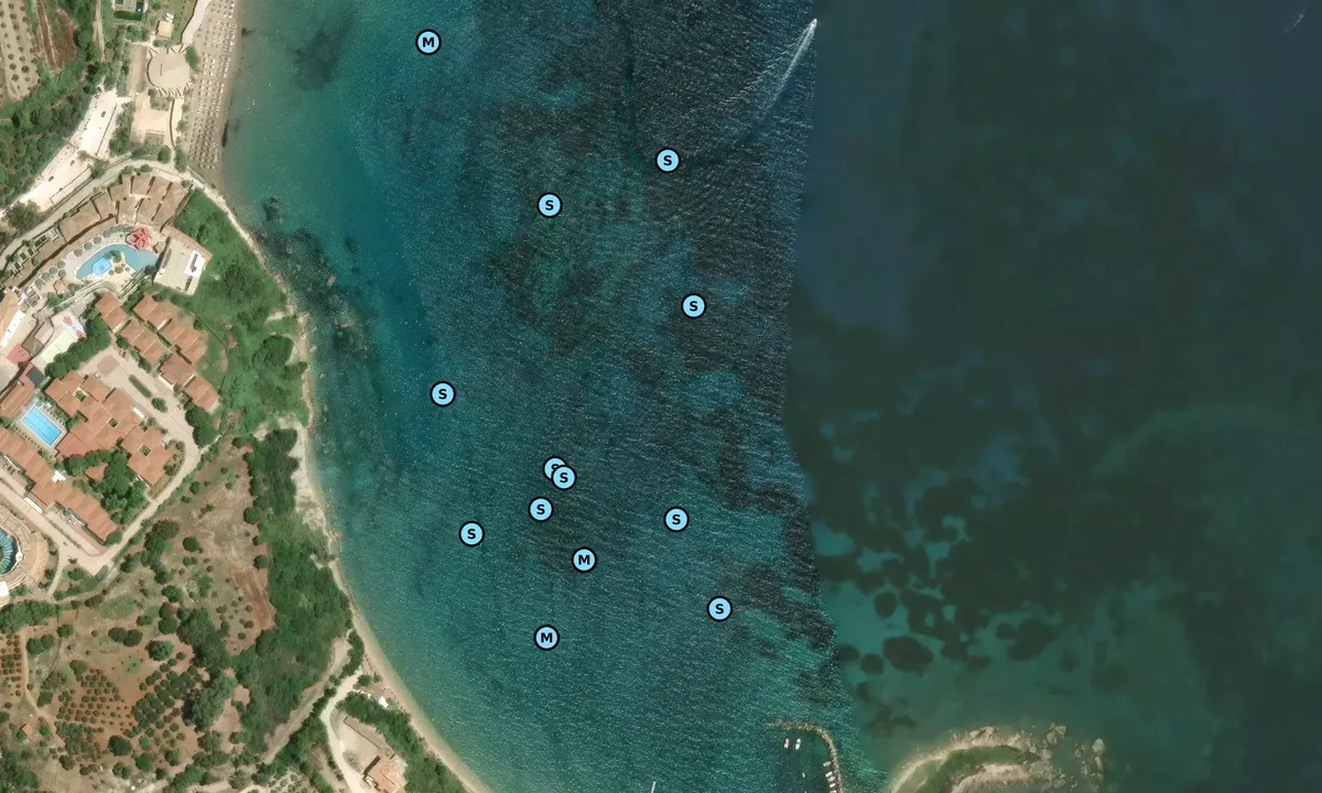 Satelite image of Porto Roma Beach