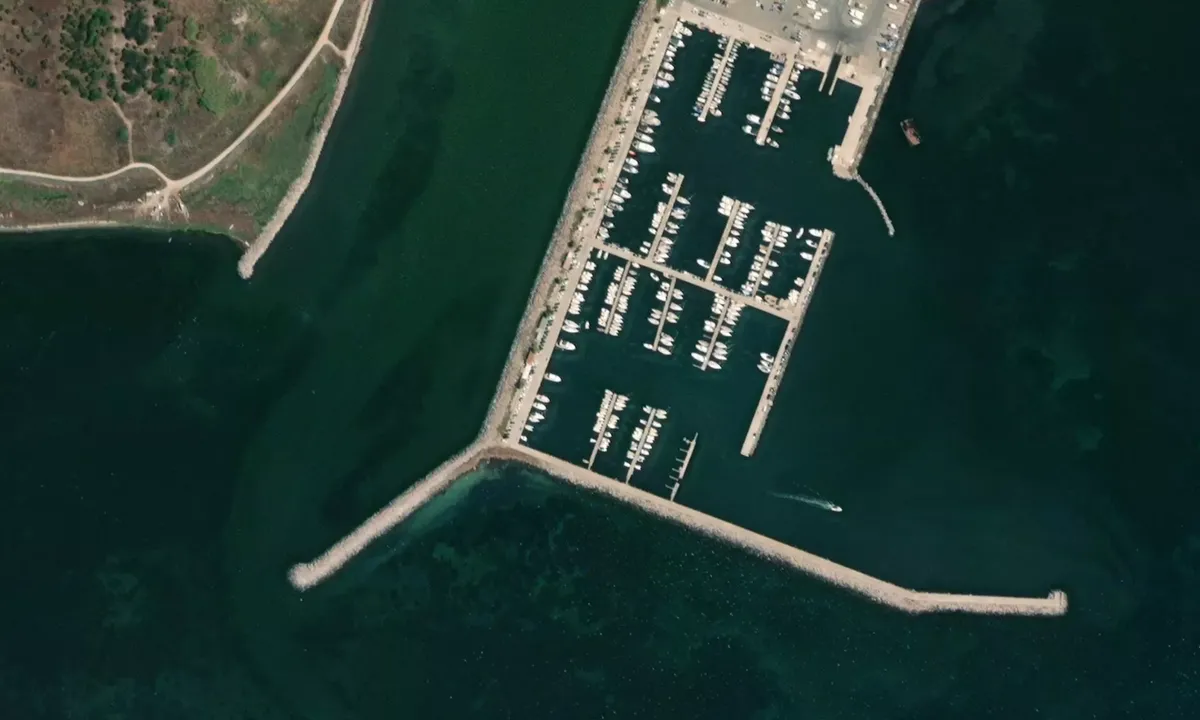 Flyfoto av Porto Turistico di Oristano