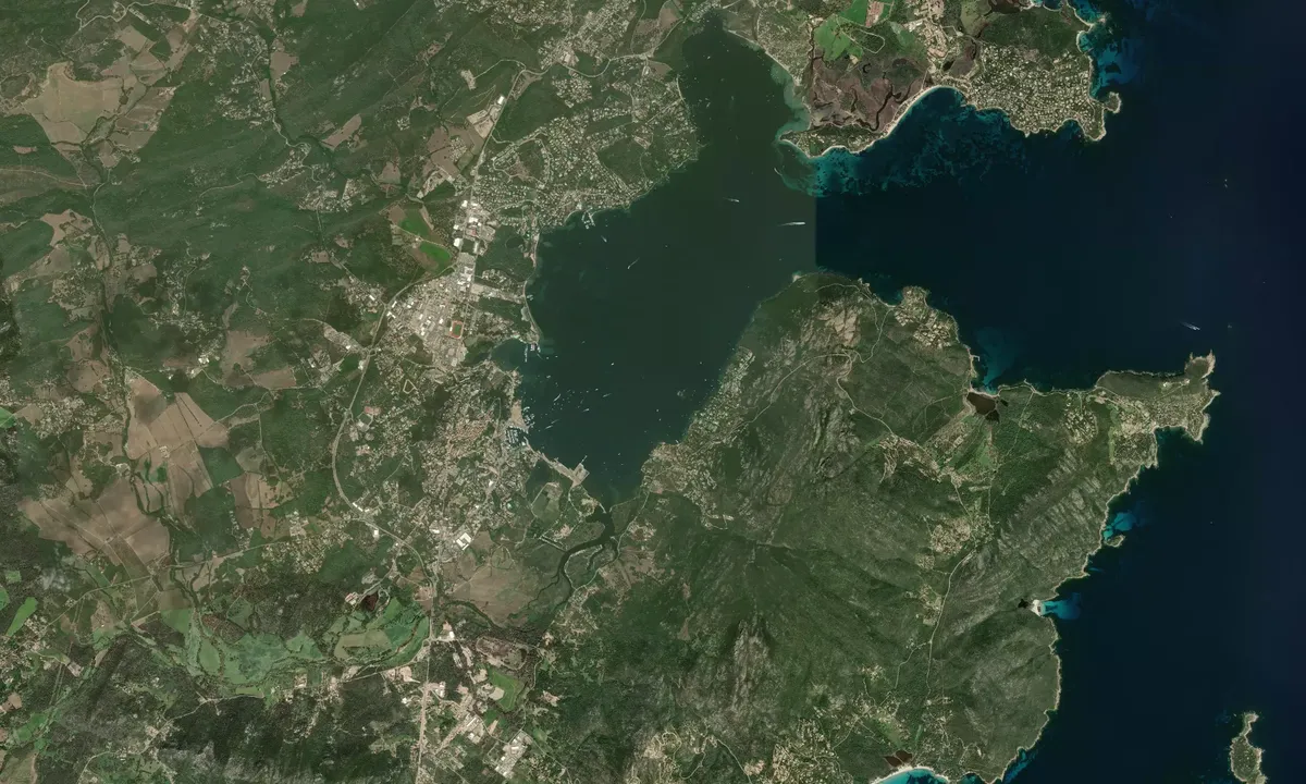 Flyfoto av Porto Vecchio Gulf