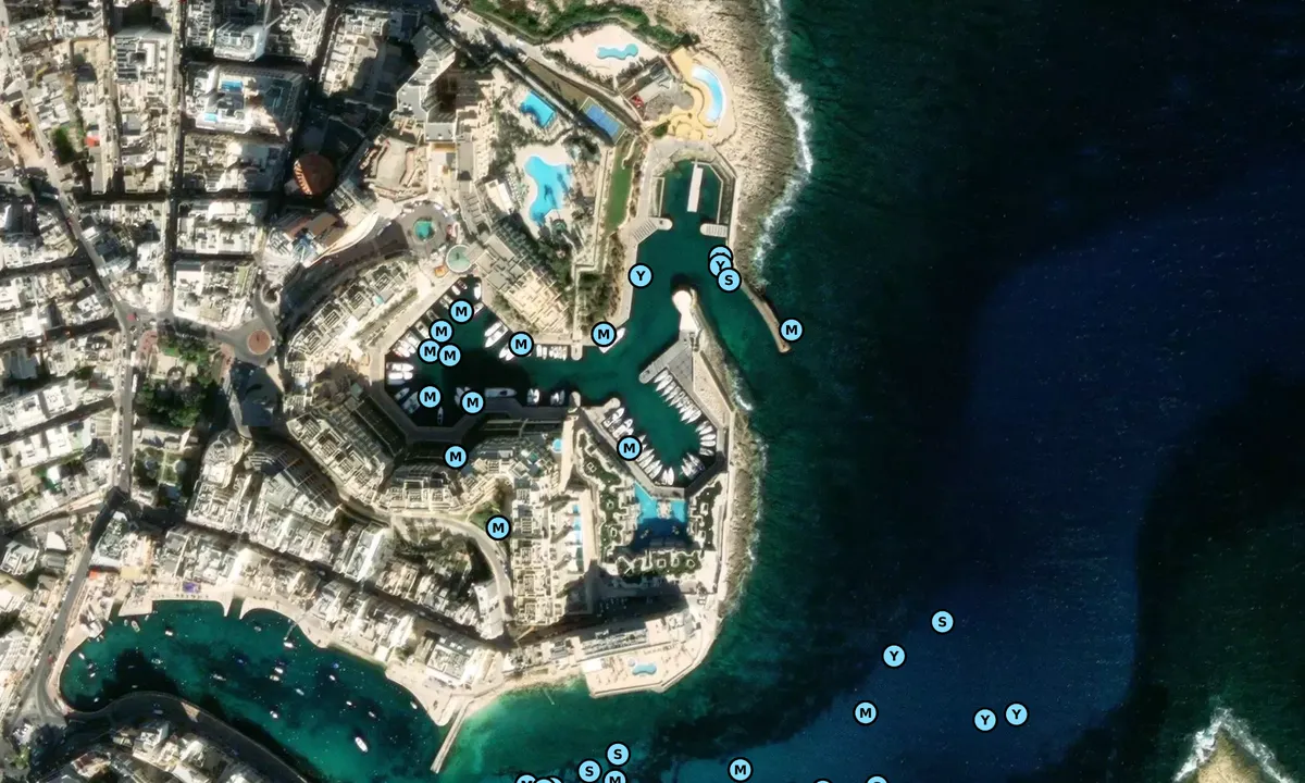 Satelite image of Portomaso Marina