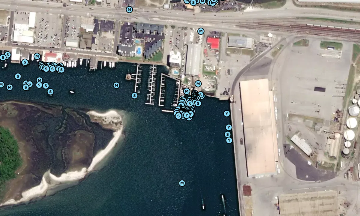 Satelite image of Portside Marina - Morehead City