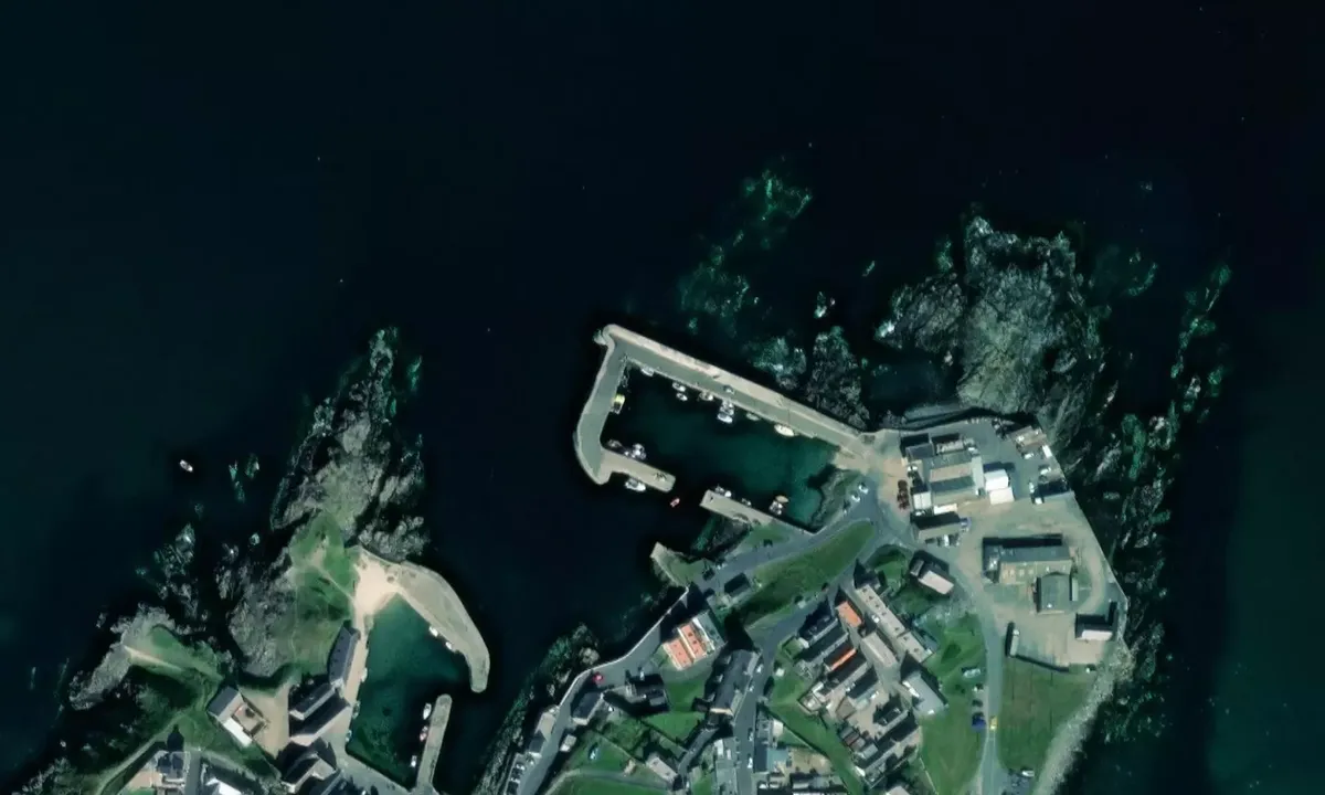 Satelite image of Portsoy New Harbour