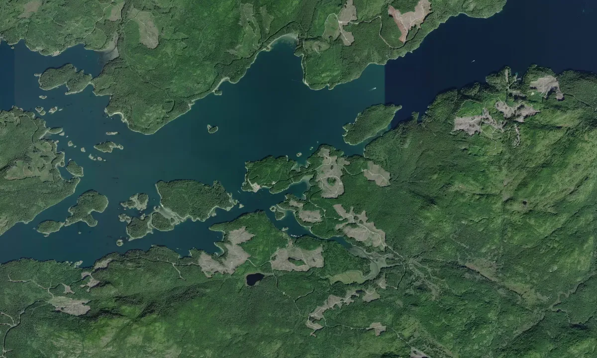 Flyfoto av Potts Lagoon NE