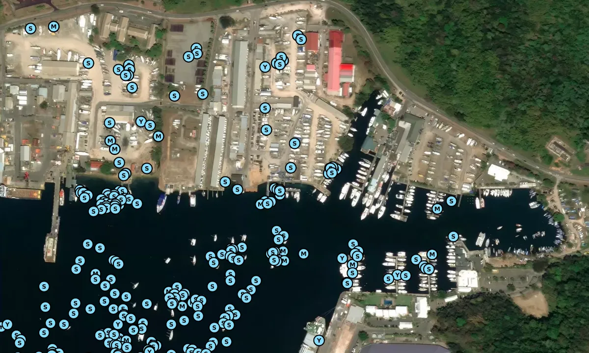Satelite image of Power Boats