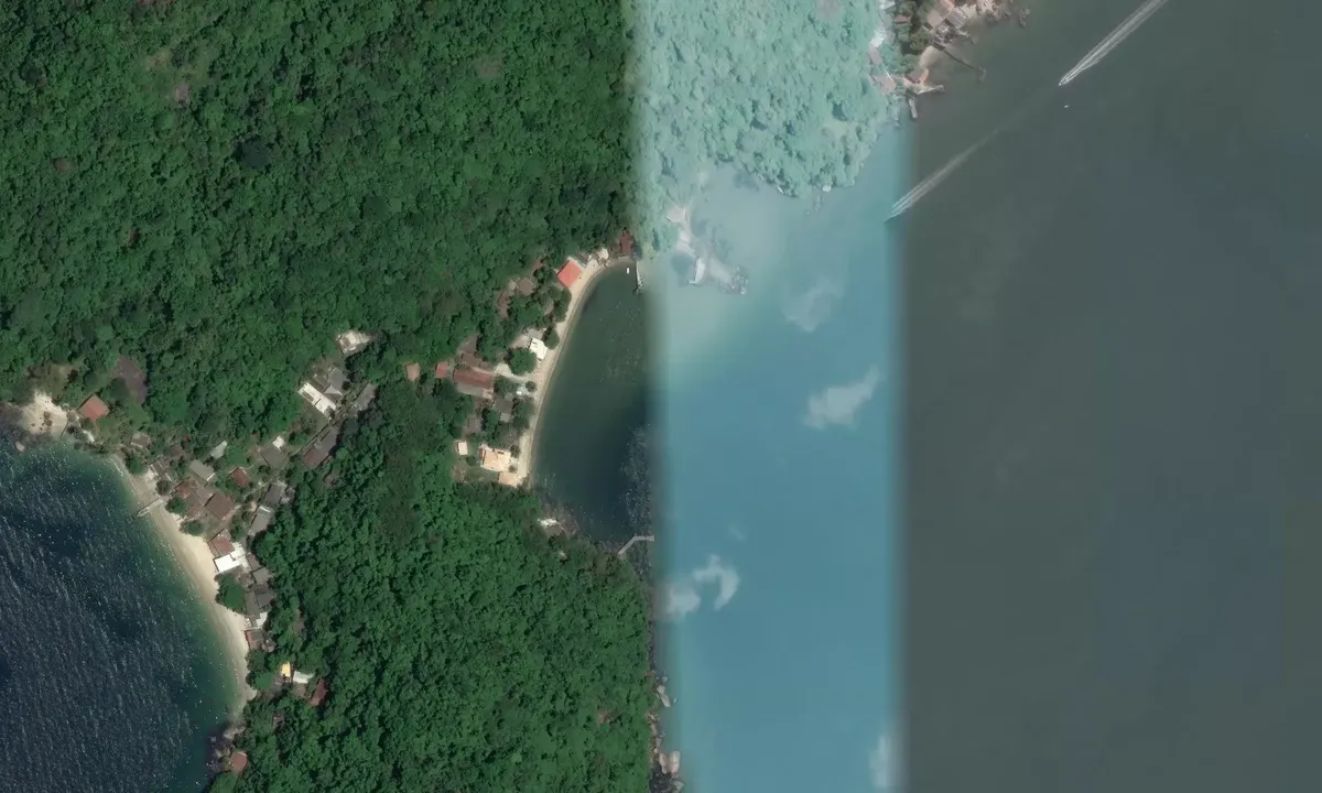 Satelite image of Praia Catita