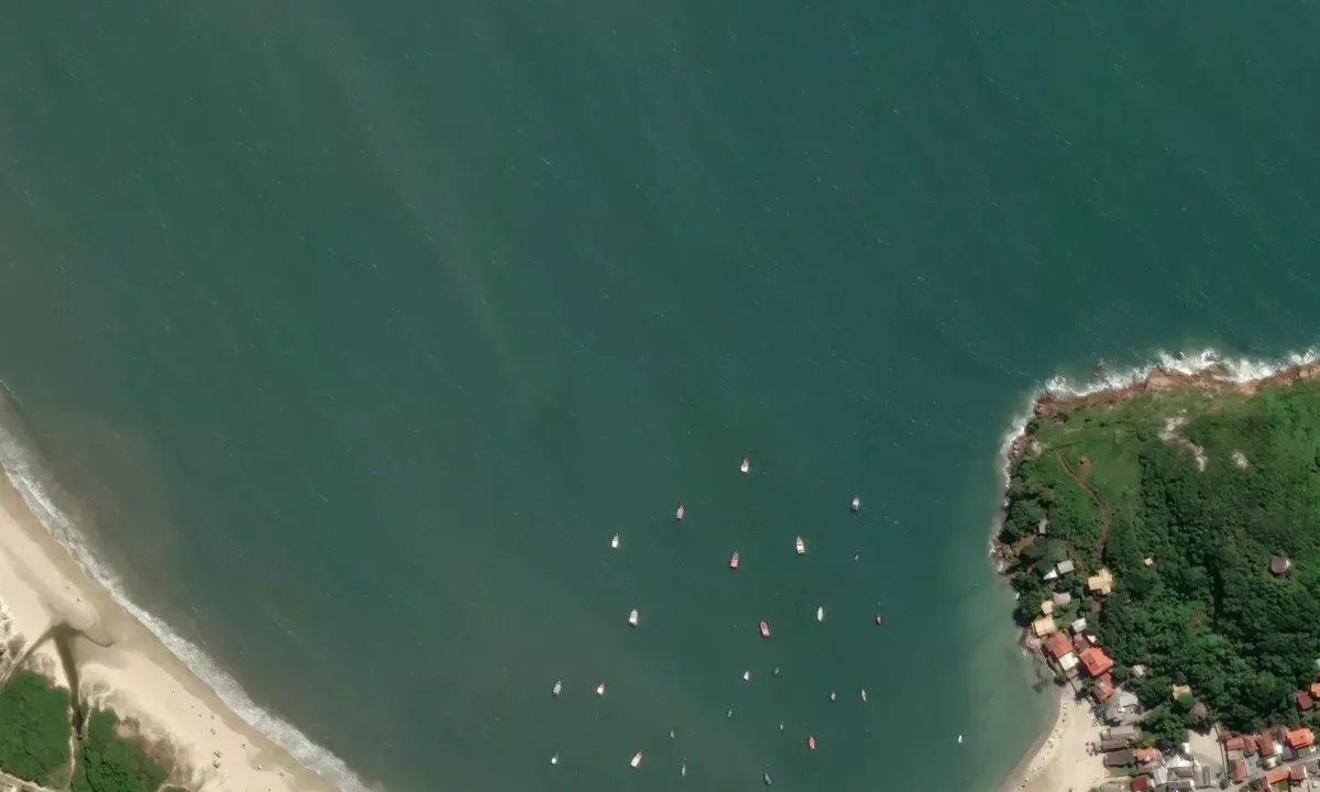 Satelite image of Praia da Pinheira