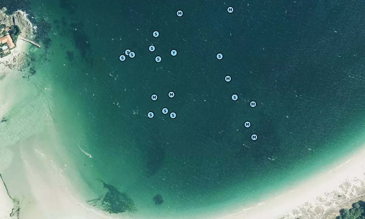 Satelite image of Praia de Aguieira