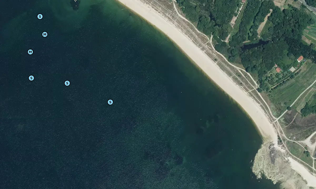 Satelite image of Praia de Carragueiros